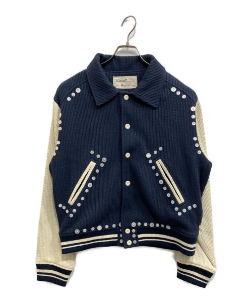 PLATEAU STUDIO（プラテウスタジオ）PLATEAU STUDIO (プラテウスタジオ) Button varsity jacket ネイビー サイズ:1の古着・服飾アイテム