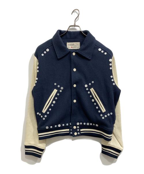 PLATEAU STUDIO（プラテウスタジオ）PLATEAU STUDIO (プラテウスタジオ) Button varsity jacket ネイビー サイズ:1の古着・服飾アイテム