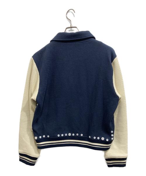 PLATEAU STUDIO（プラテウスタジオ）PLATEAU STUDIO (プラテウスタジオ) Button varsity jacket ネイビー サイズ:1の古着・服飾アイテム