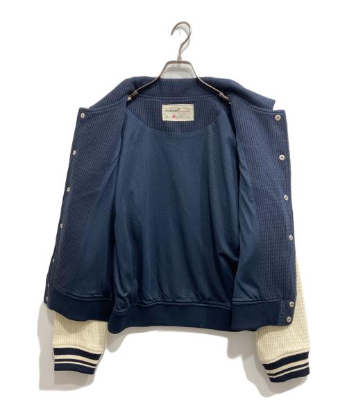 PLATEAU STUDIO（プラテウスタジオ）PLATEAU STUDIO (プラテウスタジオ) Button varsity jacket ネイビー サイズ:1の古着・服飾アイテム