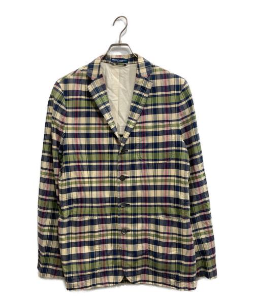 POLO RALPH LAUREN（ポロ・ラルフローレン）POLO RALPH LAUREN (ポロ・ラルフローレン) マドラスチェック柄3Bジャケット マルチカラー サイズ:38の古着・服飾アイテム