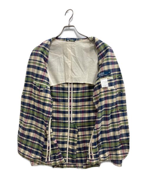 POLO RALPH LAUREN（ポロ・ラルフローレン）POLO RALPH LAUREN (ポロ・ラルフローレン) マドラスチェック柄3Bジャケット マルチカラー サイズ:38の古着・服飾アイテム