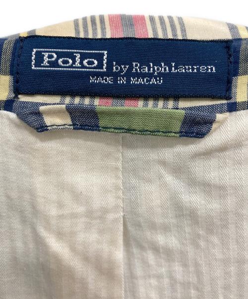 POLO RALPH LAUREN（ポロ・ラルフローレン）POLO RALPH LAUREN (ポロ・ラルフローレン) マドラスチェック柄3Bジャケット マルチカラー サイズ:38の古着・服飾アイテム