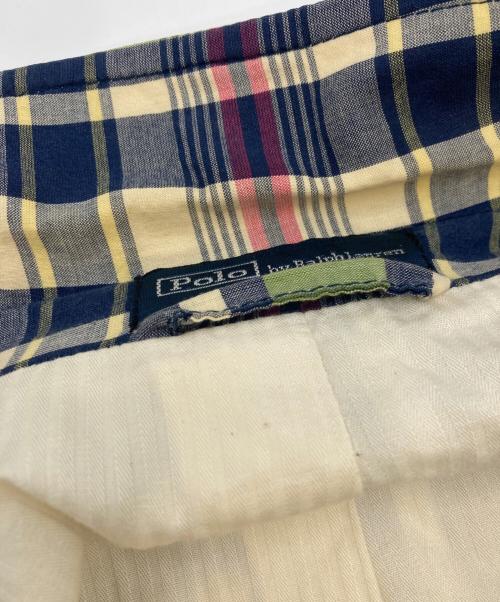 POLO RALPH LAUREN（ポロ・ラルフローレン）POLO RALPH LAUREN (ポロ・ラルフローレン) マドラスチェック柄3Bジャケット マルチカラー サイズ:38の古着・服飾アイテム