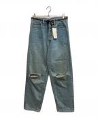 steinシュタイン）の古着「VINTAGE REPRODUCTION DAMAGE DENIM JEANS」｜インディゴ