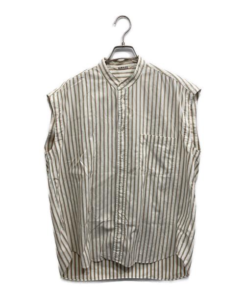 AURALEE（オーラリー）AURALEE (オーラリー) WASHED FINX TWILL STRIPE SLEEVELESS SHIRTS マルチカラーの古着・服飾アイテム
