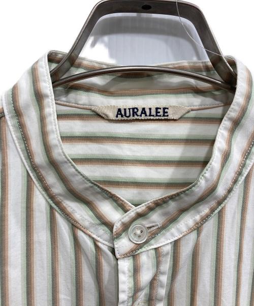 AURALEE（オーラリー）AURALEE (オーラリー) WASHED FINX TWILL STRIPE SLEEVELESS SHIRTS マルチカラーの古着・服飾アイテム