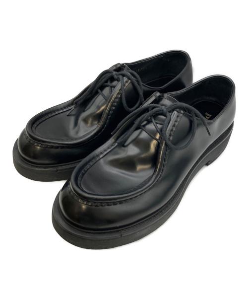 PRADA（プラダ）PRADA (プラダ) ダイアパソン オペークブラッシュドレザーシューズ ブラック サイズ:10　2/1の古着・服飾アイテム