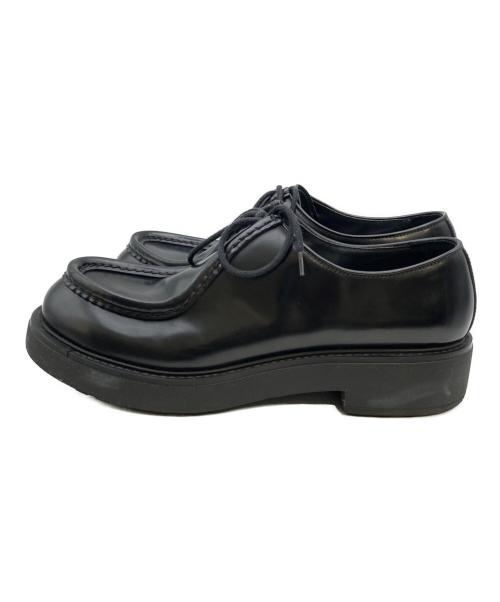 PRADA（プラダ）PRADA (プラダ) ダイアパソン オペークブラッシュドレザーシューズ ブラック サイズ:10　2/1の古着・服飾アイテム