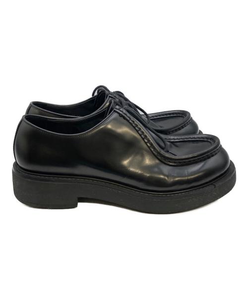 PRADA（プラダ）PRADA (プラダ) ダイアパソン オペークブラッシュドレザーシューズ ブラック サイズ:10　2/1の古着・服飾アイテム