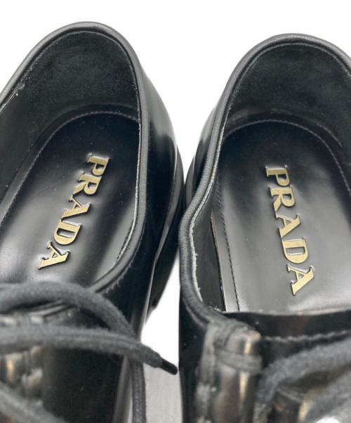 PRADA（プラダ）PRADA (プラダ) ダイアパソン オペークブラッシュドレザーシューズ ブラック サイズ:10　2/1の古着・服飾アイテム