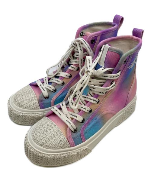 MARC JACOBS（マークジェイコブス）MARC JACOBS (マークジェイコブス) The Airbrush Canvas Sneaker ピンク×ブルー サイズ:35の古着・服飾アイテム