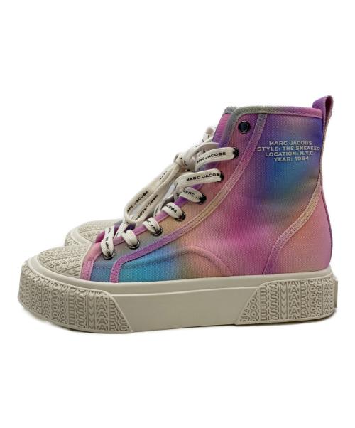 MARC JACOBS（マークジェイコブス）MARC JACOBS (マークジェイコブス) The Airbrush Canvas Sneaker ピンク×ブルー サイズ:35の古着・服飾アイテム