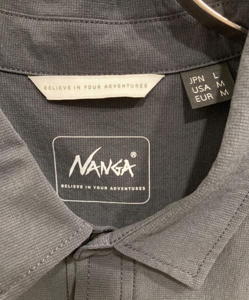 NANGA（ナンガ）NANGA (ナンガ) DOT AIR CLOTH COMFY SS SHIRT/ドットエアークロスコンフィー ショートスリーブシャツ グレー サイズ:JPN L/USA M/EUR Mの古着・服飾アイテム
