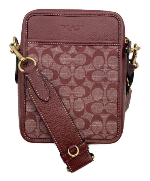 COACH（コーチ）COACH (コーチ) サリバン クロスボディ‐/ ショルダーバッグ ワインレッドの古着・服飾アイテム