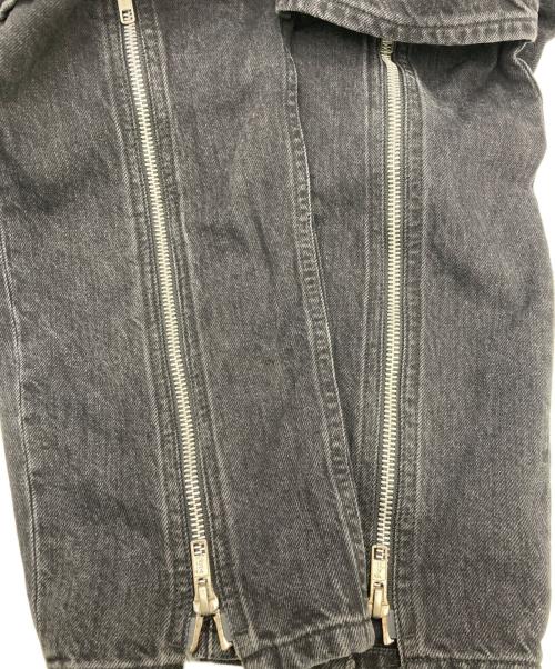 LIMI feu（リミフゥ）LIMI feu (リミフゥ) ジップデザイン デニムパンツ ブラック サイズ:2の古着・服飾アイテム