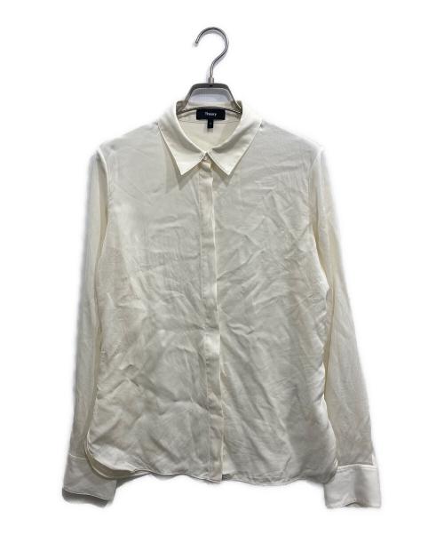 theory（セオリー）theory (セオリー) シルククラシックフィットシャツ Modern Georgette ホワイト サイズ:Sの古着・服飾アイテム