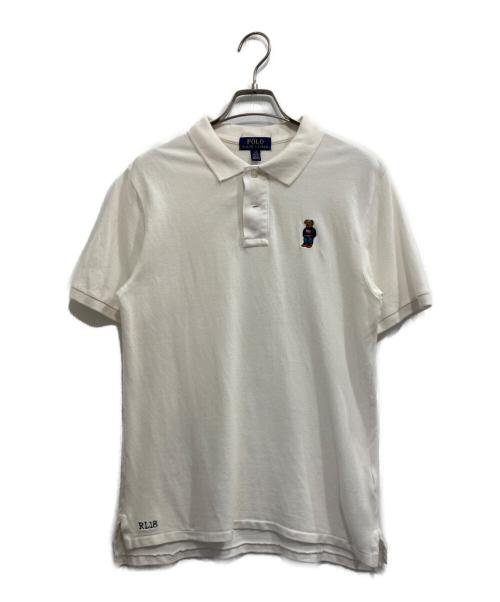 POLO RALPH LAUREN（ポロ・ラルフローレン）POLO RALPH LAUREN (ポロ・ラルフローレン) ポロベアワッペン ポロシャツ ホワイト サイズ:Lの古着・服飾アイテム