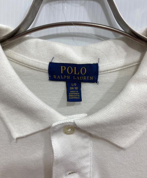 POLO RALPH LAUREN（ポロ・ラルフローレン）POLO RALPH LAUREN (ポロ・ラルフローレン) ポロベアワッペン ポロシャツ ホワイト サイズ:Lの古着・服飾アイテム