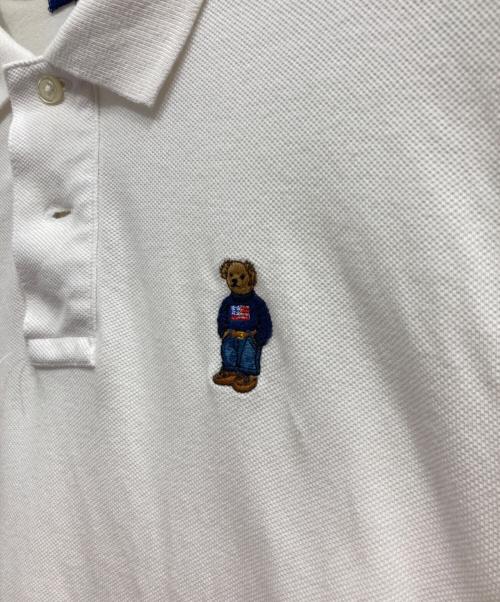 POLO RALPH LAUREN（ポロ・ラルフローレン）POLO RALPH LAUREN (ポロ・ラルフローレン) ポロベアワッペン ポロシャツ ホワイト サイズ:Lの古着・服飾アイテム