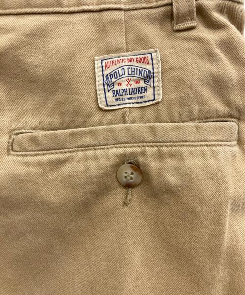 POLO RALPH LAUREN（ポロ・ラルフローレン）POLO RALPH LAUREN (ポロ・ラルフローレン) 2タック チノトラウザー ベージュ サイズ:32の古着・服飾アイテム