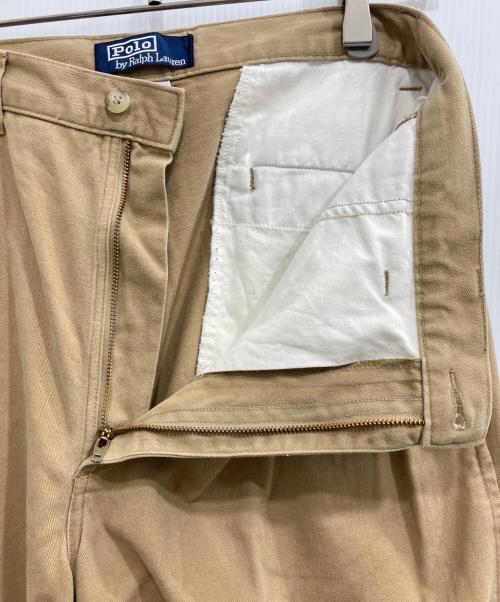 POLO RALPH LAUREN（ポロ・ラルフローレン）POLO RALPH LAUREN (ポロ・ラルフローレン) 2タック チノトラウザー ベージュ サイズ:32の古着・服飾アイテム