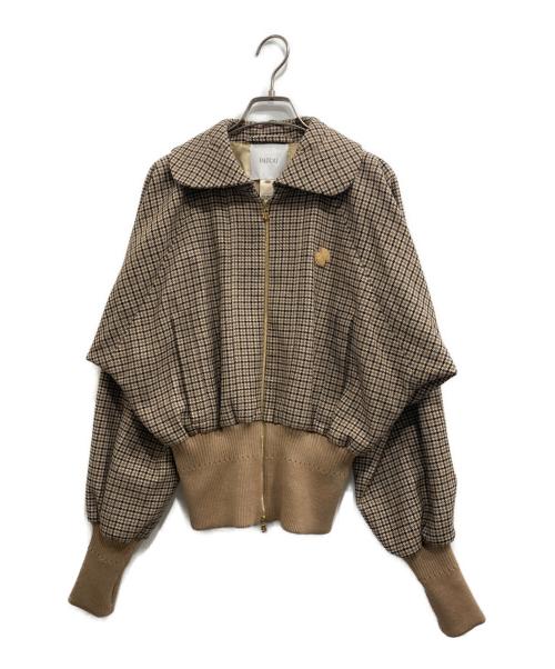 patou（パトゥ）patou (パトゥ) リサイクルウールブレンド ライトウェイト ボンバー ベージュ サイズ:38の古着・服飾アイテム