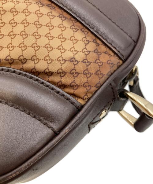 GUCCI（グッチ）GUCCI (グッチ) GGナイロン クレスト ショルダーバッグ ブラウンの古着・服飾アイテム