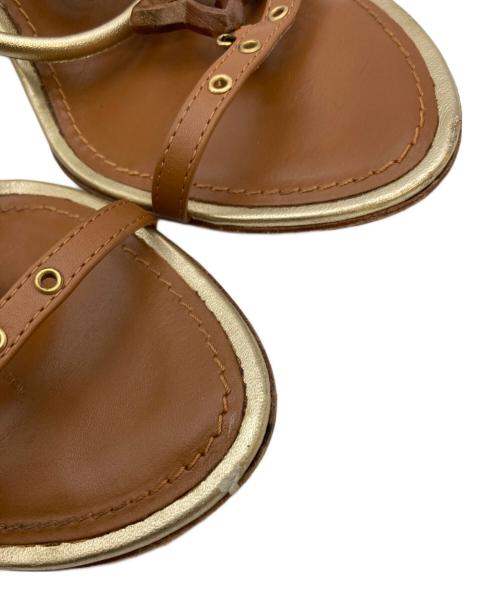 LOUIS VUITTON（ルイ ヴィトン）LOUIS VUITTON (ルイ ヴィトン) モノグラムフラワーモチーフサンダル ブラウン サイズ:37.5の古着・服飾アイテム