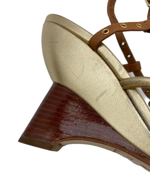 LOUIS VUITTON（ルイ ヴィトン）LOUIS VUITTON (ルイ ヴィトン) モノグラムフラワーモチーフサンダル ブラウン サイズ:37.5の古着・服飾アイテム