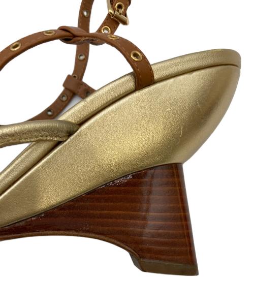 LOUIS VUITTON（ルイ ヴィトン）LOUIS VUITTON (ルイ ヴィトン) モノグラムフラワーモチーフサンダル ブラウン サイズ:37.5の古着・服飾アイテム