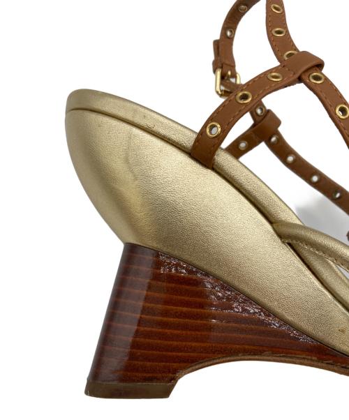 LOUIS VUITTON（ルイ ヴィトン）LOUIS VUITTON (ルイ ヴィトン) モノグラムフラワーモチーフサンダル ブラウン サイズ:37.5の古着・服飾アイテム