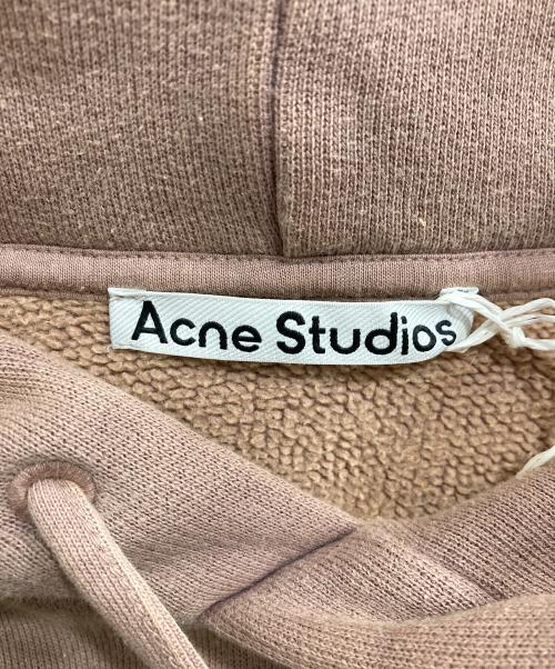 Acne studios（アクネ ストゥディオズ）Acne studios (アクネ ストゥディオズ) ガーメントダイ プルオーバー/Back Logo Patch Hooded SweatShirt ピンク サイズ:メンズ L/レディース XLの古着・服飾アイテム