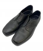 PADRONEパドローネ）の古着「BL SQUARE DERBY SHOES」｜ブラック