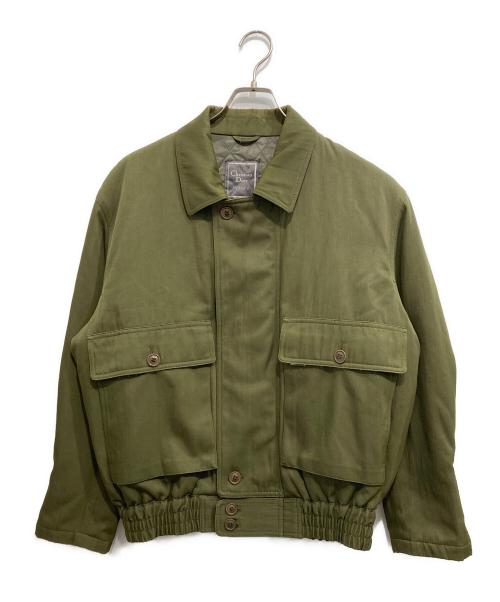 Christian Dior MONSIEUR（クリスチャンディオールムッシュ）Christian Dior MONSIEUR (クリスチャンディオールムッシュ) コットンナイロン比翼ブルゾン オリーブ サイズ:Mの古着・服飾アイテム