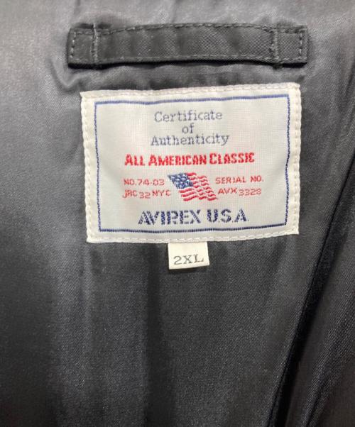 AVIREX（アヴィレックス）AVIREX (アヴィレックス) 中綿フーデッドジャケット ブラック サイズ:2XLの古着・服飾アイテム