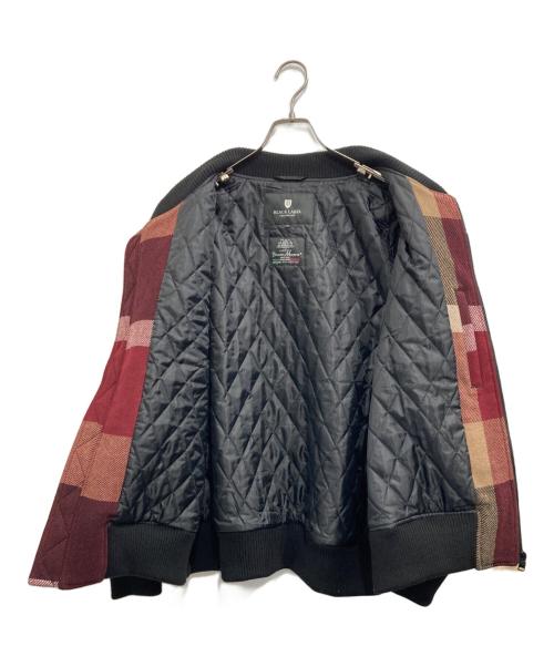 BLACK LABEL CRESTBRIDGE（ブラックレーベル クレストブリッジ）BLACK LABEL CRESTBRIDGE (ブラックレーベル クレストブリッジ) ウール混チェックボンバージャケット レッド×ベージュ サイズ:3Lの古着・服飾アイテム