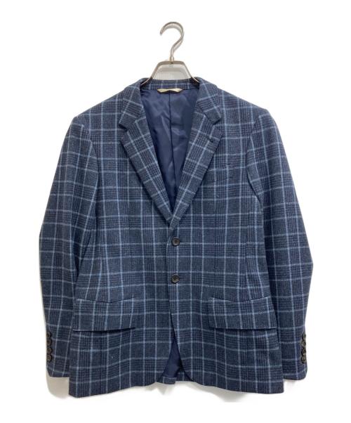 PAUL SMITH（ポールスミス）Paul Smith (ポールスミス) チェック 2Bテーラードジャケット ネイビー サイズ:Mの古着・服飾アイテム