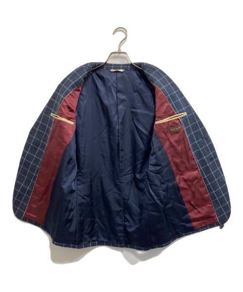 PAUL SMITH（ポールスミス）Paul Smith (ポールスミス) チェック 2Bテーラードジャケット ネイビー サイズ:Mの古着・服飾アイテム