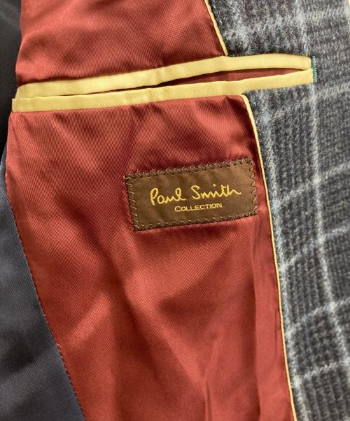 PAUL SMITH（ポールスミス）Paul Smith (ポールスミス) チェック 2Bテーラードジャケット ネイビー サイズ:Mの古着・服飾アイテム