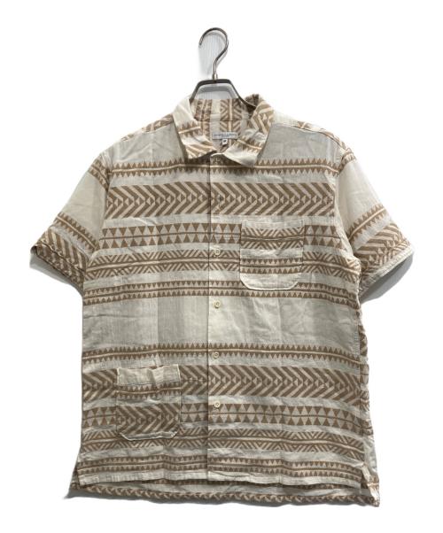 Engineered Garments（エンジニアド ガーメンツ）Engineered Garments (エンジニアド ガーメンツ) Camp Shirt  CP Ethnic Dobby Stripe ベージュ サイズ:Mの古着・服飾アイテム