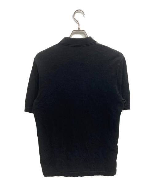 FRED PERRY（フレッドペリー）FRED PERRY (フレッドペリー) ストライプド ニット シャツ ブラック サイズ:Mの古着・服飾アイテム