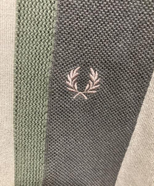 FRED PERRY（フレッドペリー）FRED PERRY (フレッドペリー) ストライプド ニット シャツ ブラック サイズ:Mの古着・服飾アイテム