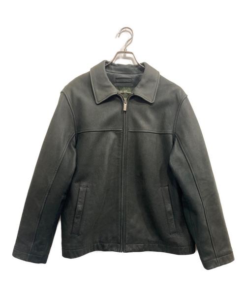Eddie Bauer（エディーバウアー）Eddie Bauer (エディーバウアー) レザージャケット ブラック サイズ:Lの古着・服飾アイテム