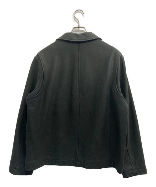 Eddie Bauer（エディーバウアー）Eddie Bauer (エディーバウアー) レザージャケット ブラック サイズ:Lの古着・服飾アイテム