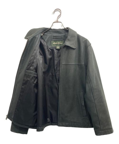 Eddie Bauer（エディーバウアー）Eddie Bauer (エディーバウアー) レザージャケット ブラック サイズ:Lの古着・服飾アイテム