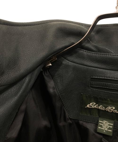 Eddie Bauer（エディーバウアー）Eddie Bauer (エディーバウアー) レザージャケット ブラック サイズ:Lの古着・服飾アイテム