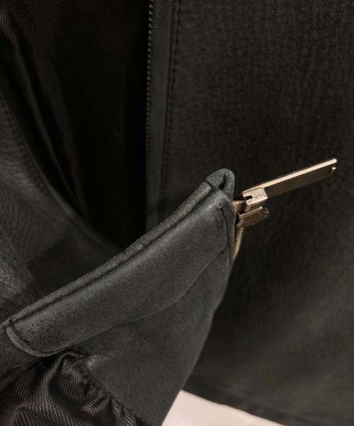 Eddie Bauer（エディーバウアー）Eddie Bauer (エディーバウアー) レザージャケット ブラック サイズ:Lの古着・服飾アイテム