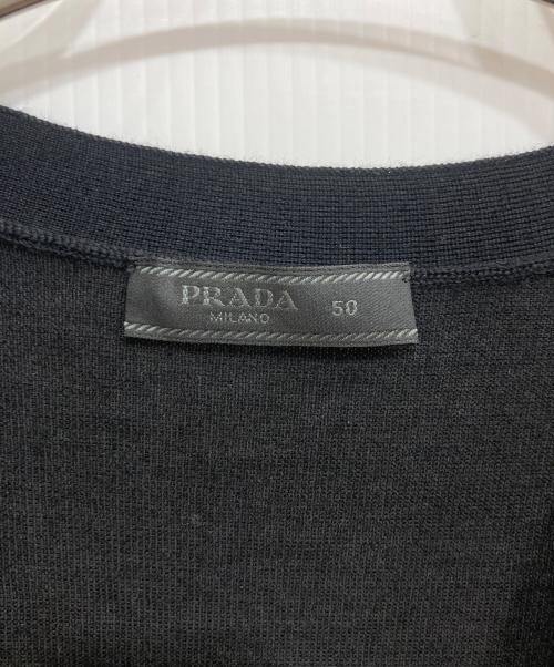 PRADA（プラダ）PRADA (プラダ) バージンウールカーディガン ブラック サイズ:SZ50/MX48/BR48の古着・服飾アイテム