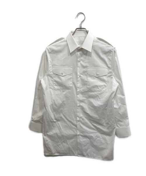 PRADA（プラダ）PRADA (プラダ) コットンポプリン エポレットシャツ ホワイト サイズ:38の古着・服飾アイテム